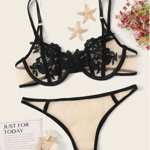 Black Lace Lingerie Set